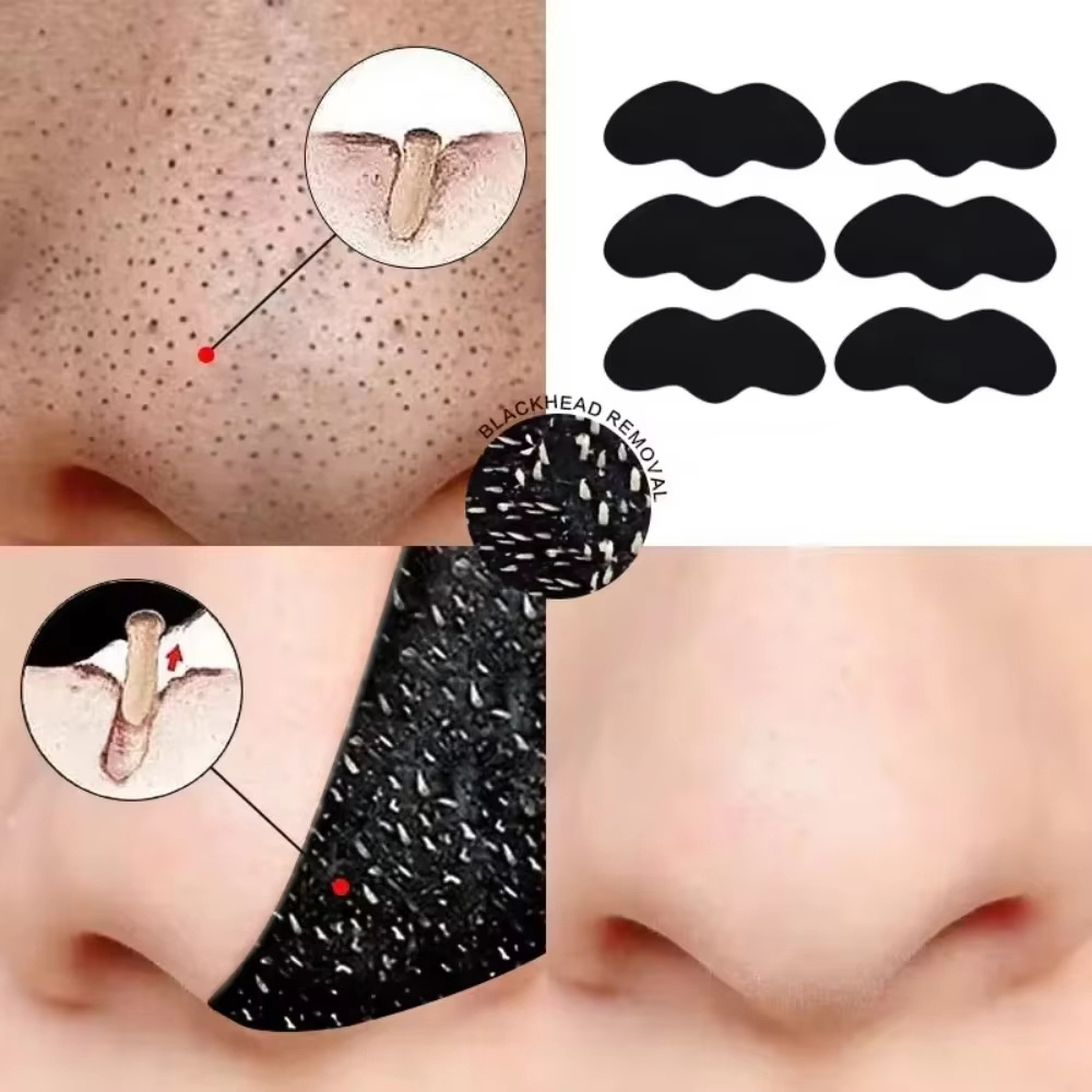Charcoal Pore Strip - แผ่นลอกสิวเสี้ยนบริเวณจมูก 10/20/50/100 ชิ้น ช่วยกระชับรูขุมขน ลดสิว แผ่นแปะกำจัดสิวเสี้ยน