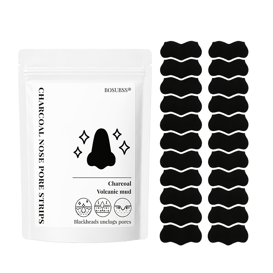 Charcoal Pore Strip - แผ่นลอกสิวเสี้ยนชาโคลทีทรี สำหรับผู้ชายและผู้หญิง ทำความสะอาดรูขุมขนอย่างล้ำลึก ควบคุมความมัน ดูแลผิวหน้าอย่างง่ายดายที่บ้าน