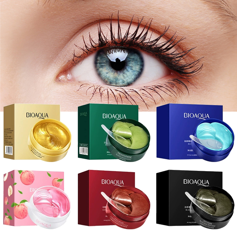 Skincare Bioaqua - แผ่นมาส์กใต้ตาไบโออควา คริสตัล คอลลาเจน 60 ชิ้น ลดรอยคล้ำใต้ตา