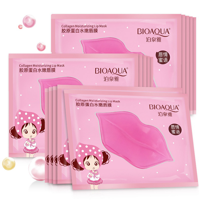 Skincare Bioaqua - มาส์กปากคริสตัลคอลลาเจน BIOAQUA 15 ชิ้น บำรุงริมฝีปากให้ชุ่มชื้น อวบอิ่ม