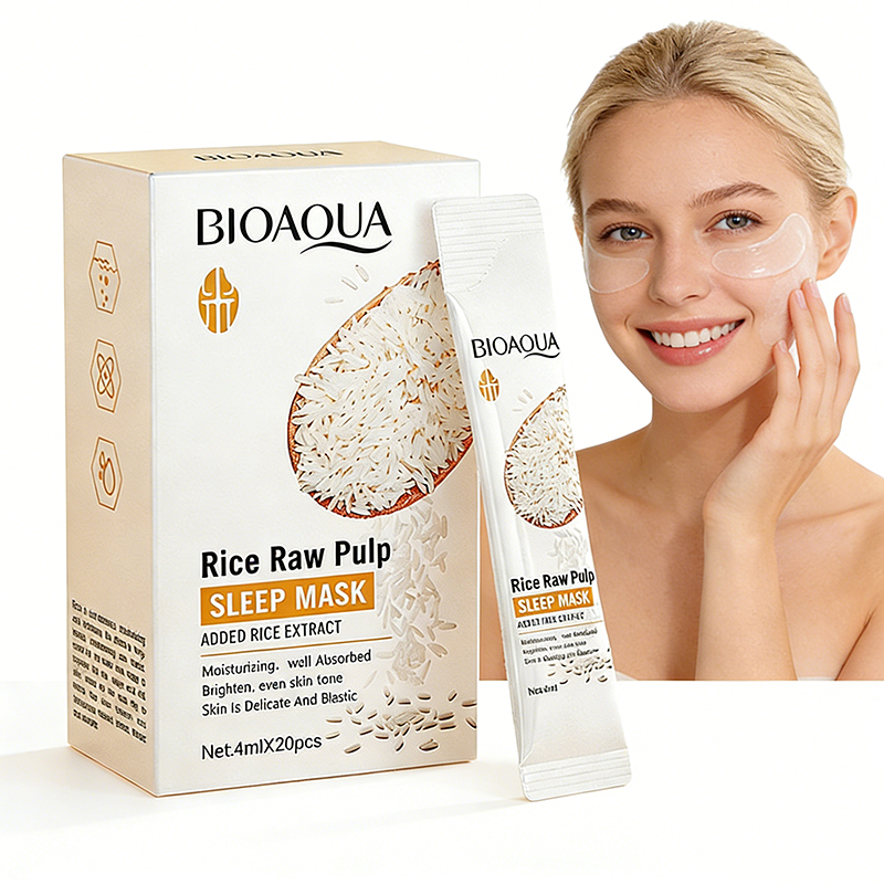 Skincare Bioaqua - มาส์กหน้าข้าวขาว BIOAQUA บำรุงผิวขาว ชุ่มชื้น ลดเลือนริ้วรอย ต่อต้านริ้วรอย