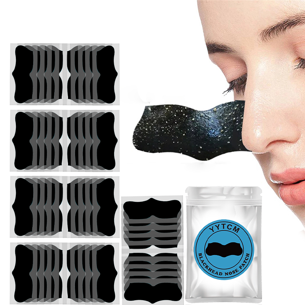 Charcoal Pore Strip - แผ่นลอกสิวเสี้ยนขนาดใหญ่ สีดำ ผสมถ่านไม้ไผ่ สำหรับทำความสะอาดรูขุมขนอย่างล้ำลึก บำรุงผิวบริเวณจมูก 5/10/15/20/30/50/100