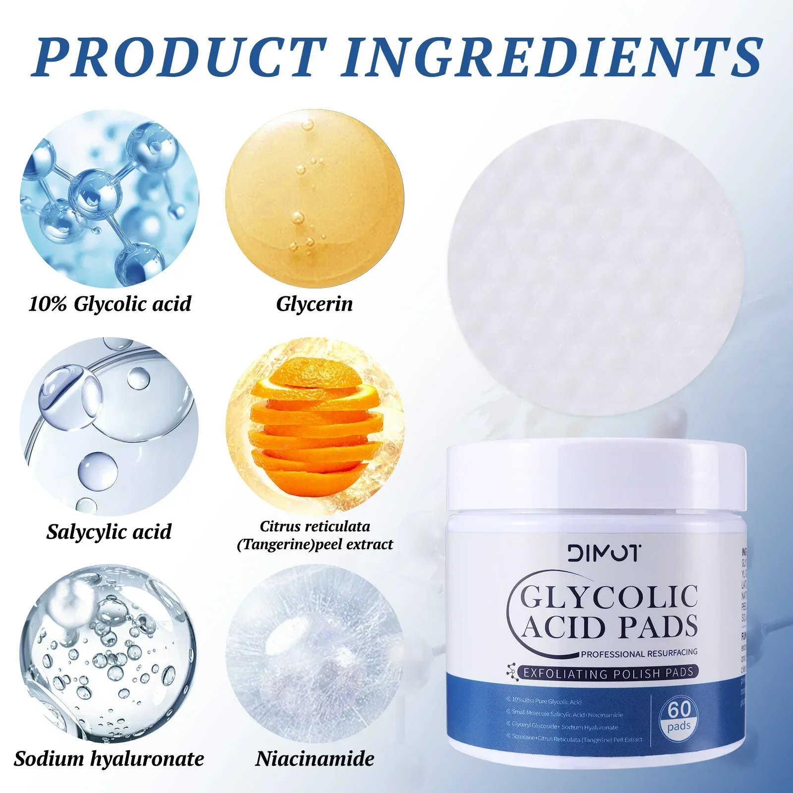 แผ่นกรดไกลโคลิกทำความสะอาดรูขุ - Glycolic Acid Exfoliant บทวิจารณ์และราคา